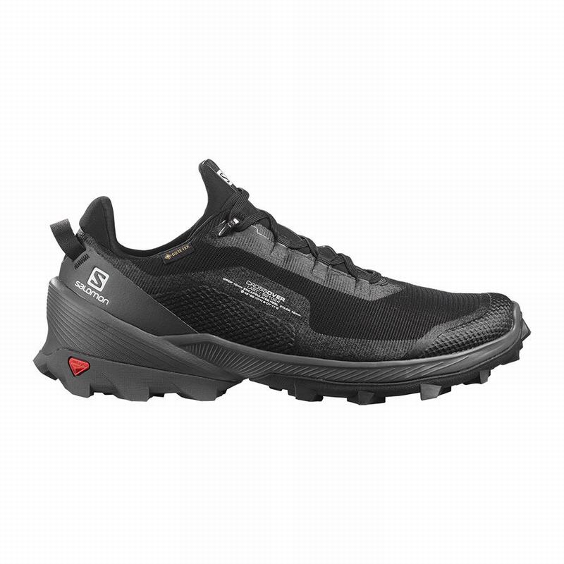 Salomon Israel CROSS OVER GORE-TEX - Mens Hiking Shoes - Black (ORUX-73529)